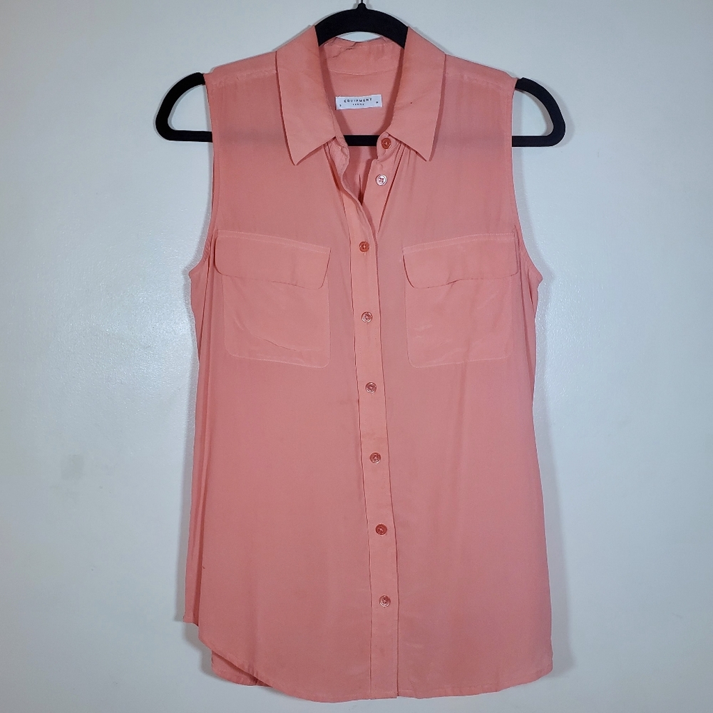 Equipment Slim Signature Silk Sleeveless Blouse